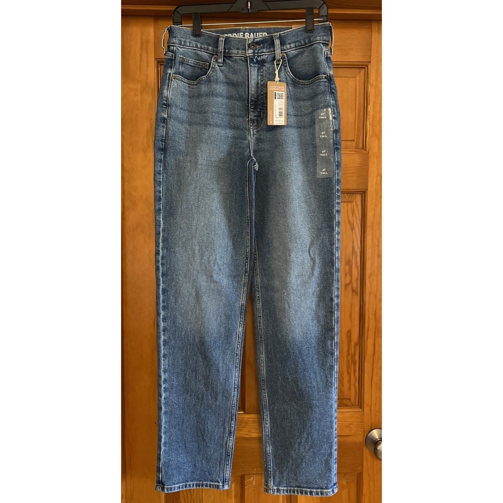 Eddie Bauer Women's Authentic Straight Jeans Sz 8 Tall High Rise